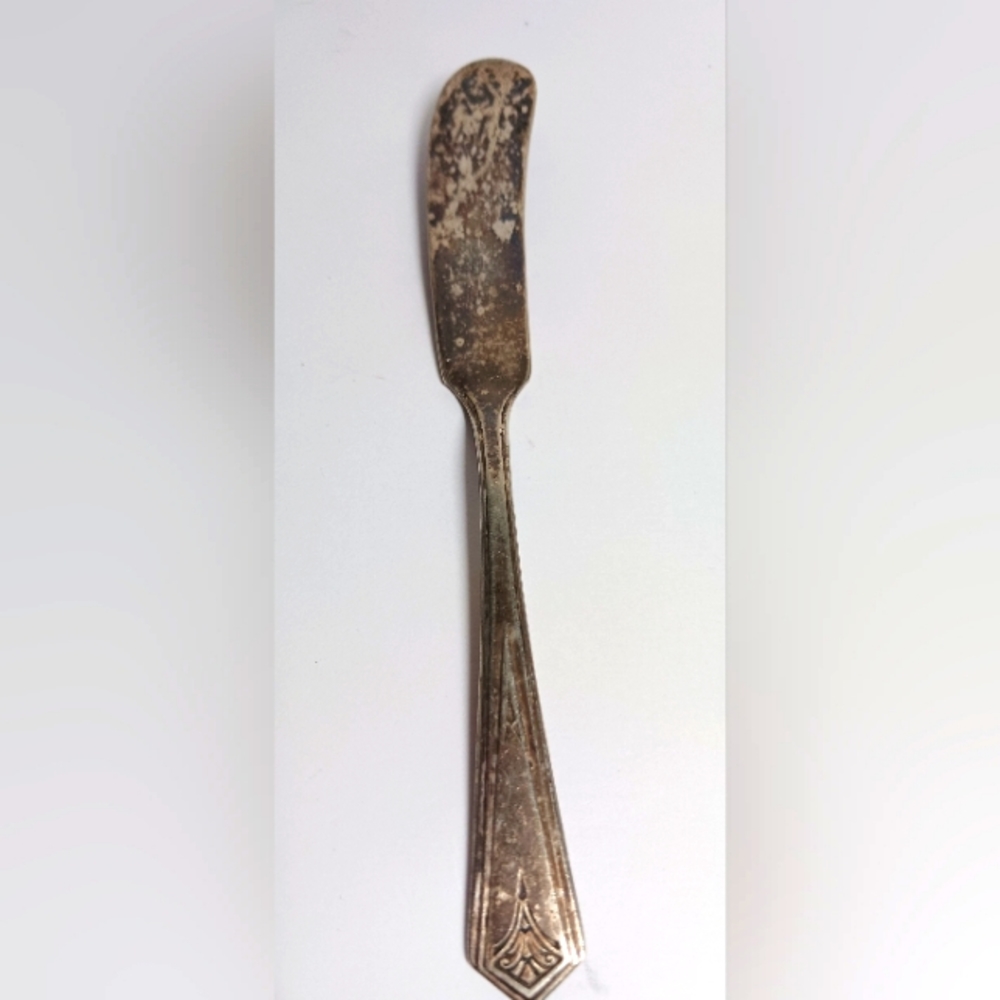 FLIGHT 1930 MASTER BUTTER KNIFE FLAT BY PURITAN SILVER PLATE